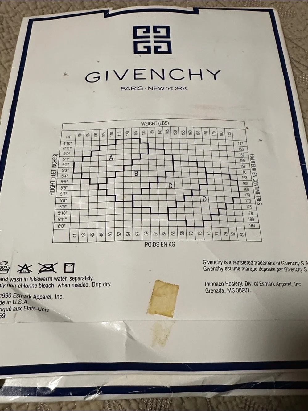 VTG new Givenchy stockings graphite color size A